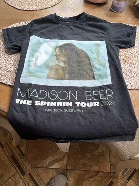 Madison Beer, Black Graphic Tour Tee with Pastel Photo Panel